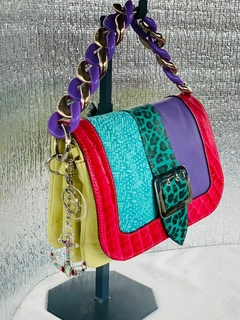 CARTERA DE 5 CUEROS DISTINTOS ITALIANOS Y ARGENTINOS MODELO: “DONNA GWENDOLINE”.- cartera de triple división interna. - comprar online