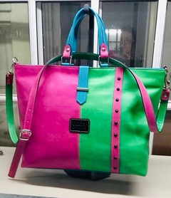 CARTERA TRICOLOR. "MARÍA SOL".