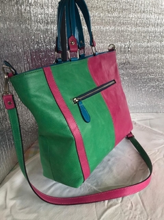 CARTERA TRICOLOR. "MARÍA SOL".