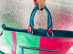 CARTERA TRICOLOR. "MARÍA SOL".