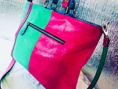 CARTERA TRICOLOR. "MARÍA SOL". - comprar online