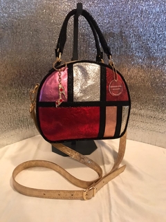 CARTERA DE CUERO DE OVEJA ITALIANA METALIZADA. "MONDRIAN DE QUEEN MARY". en internet