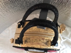 Imagen de CARTERA DE CUERO DE OVEJA ITALIANA METALIZADA. "MONDRIAN DE QUEEN MARY".