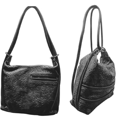 CARTERA Y MOCHILA DE CUERO LABRADO "GINGER" - comprar online