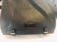 Morral de cabritilla para caballero cuero 100% Argentino e Italiano. MODELO "ENZO" - Támesis&Co.
