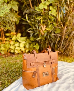 Cartera de Cuero de avestruz MODELO "MARCIA". en internet