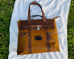 Cartera de Cuero de avestruz MODELO "MARCIA". - Támesis&Co.
