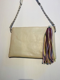 CARTERAS ORIGINALES CON MANIJAS DOBLE ESLABÓN Y CUERO, ARTESANALES. NINETTA, SISETTA, ZARINA. - comprar online