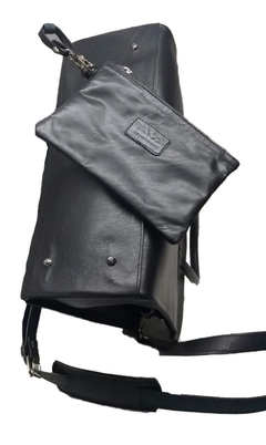 CARTERA DE CABRITILLA LISA TOTAL LOOK NEGRA MODELO "MARILYN" Cartera DE VIAJE.- - tienda online