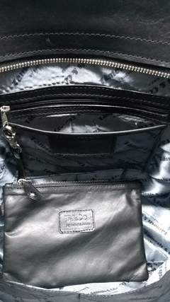 CARTERA DE CABRITILLA LISA TOTAL LOOK NEGRA MODELO "MARILYN" Cartera DE VIAJE.-