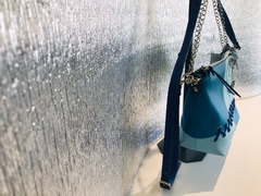 CARTERA DE TRES COLORES DE AZULES "AZZURRA" Y "BLUE".- - tienda online