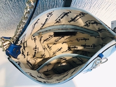 Imagen de CARTERA DE TRES COLORES DE AZULES "AZZURRA" Y "BLUE".-