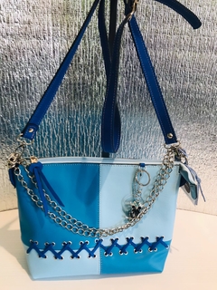 CARTERA DE TRES COLORES DE AZULES "AZZURRA" Y "BLUE".- - tienda online