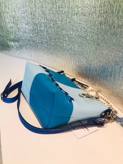 CARTERA DE TRES COLORES DE AZULES "AZZURRA" Y "BLUE".- - tienda online