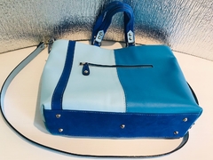 CARTERA DE TRES COLORES DE AZULES "AZZURRA" Y "BLUE".- - tienda online