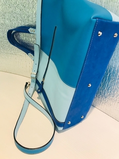 CARTERA DE TRES COLORES DE AZULES "AZZURRA" Y "BLUE".- - comprar online