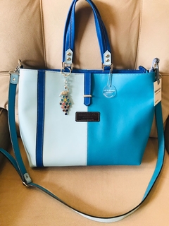 CARTERA DE TRES COLORES DE AZULES "AZZURRA" Y "BLUE".- - Támesis&Co.