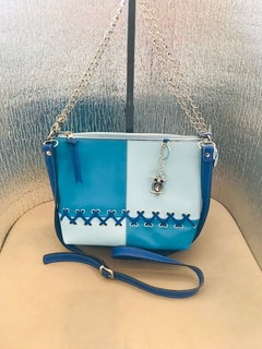 Imagen de CARTERA DE TRES COLORES DE AZULES "AZZURRA" Y "BLUE".-