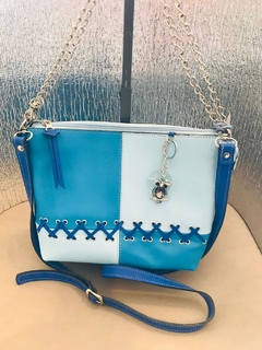 CARTERA DE TRES COLORES DE AZULES "AZZURRA" Y "BLUE".- - tienda online