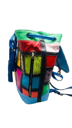 CARTERA DE CUERO MONDRIAN MOCHILA DE CUERO ITALIANO Y CUERO ARGENTINO 100% MODELO "FRANCA".- - Támesis&Co.