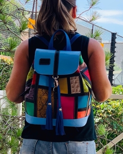 CARTERA DE CUERO MONDRIAN MOCHILA DE CUERO ITALIANO Y CUERO ARGENTINO 100% MODELO "FRANCA".- - comprar online