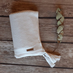 Manta recibidora algodón Punto Arroz en internet