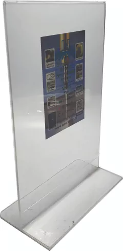 Display A4 de Acrílico cristal vertical