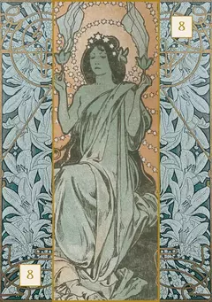 CARTAS DEL ORACULO ALFONS MUCHA DE LO SCARABEO ORIGINALES IMPORTADAS ITALIANAS ART NOUVEAU