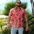 Camisa estampada floral em viscose - comprar online