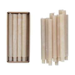 SET 12 VELAS DE PARAFINA BEIGE