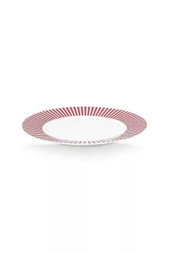 PLATO ROYAL STRIPE ROSA OSCURO 21CM - comprar online