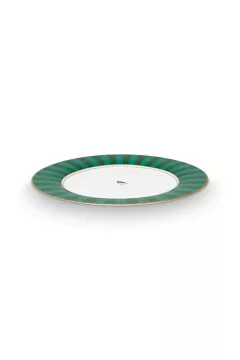 PLATO LOVE BIRDS RAYAS ESMERALDA 21CM en internet