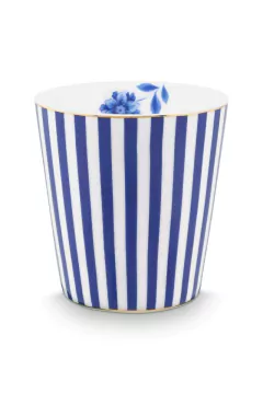 MUG CHICO WITHOUT EAR ROYAL STRIPES CON PLATO en internet
