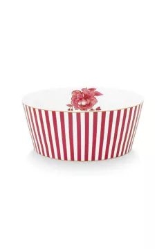 BOWL ROYAL STRIPE ROSA OSCURO 15CM