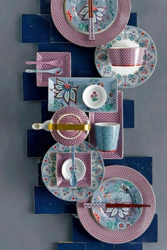 SET/6 CUCHARITAS ORIENTAL FLOWER FESTIVAL AZUL - tienda online
