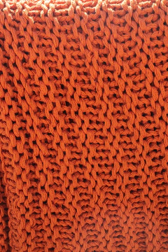 THROW TEJIDO A MANO NARANJA
