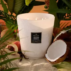 TAHITIAN COCONUT VANILLA VELA EN FRASCO DE VIDRIO GIGANTE en internet
