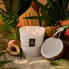 TAHITIAN COCONUT VANILLA VELA EN FRASCO DE VIDRIO GRANDE en internet