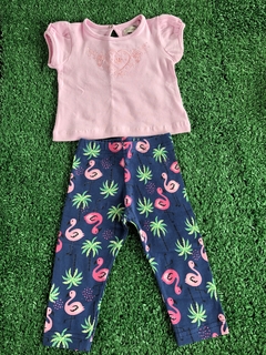 Conjunto flamingos playground (Tamanho G)