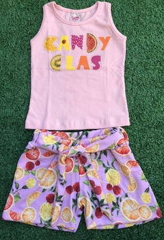 Conjunto regata e short - Candy Clas (01 ano) - comprar online