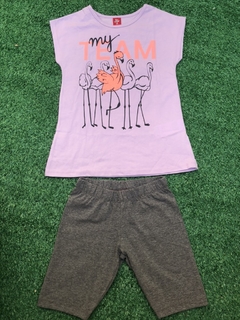 Conjunto flamingos - Bee loop (8 anos) - PiThéo Moda Feminina e Infantil