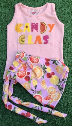 Conjunto regata e short - Candy Clas (01 ano) na internet