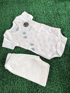 Conjunto body e shortinho canelado Junkes Baby (Tamanho P) na internet