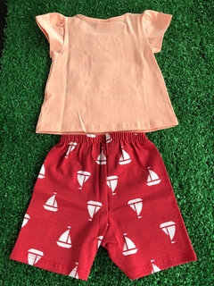 Conjunto camisa e bermuda barquinhos DDK (tamanho M) - comprar online