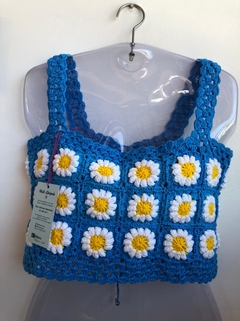 Cropped Margaridas Em Crochê - comprar online