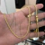 CORRENTE CARTIE CADEADO DUPLO FECHO TRAVA DUPLA (4mm) - 60cm ou 70cm - BANHADA A OURO 18K - comprar online