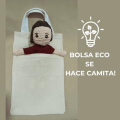 Muñec@ tejid@ crochet con bolsa camita M3/Amigurumi - eydbebes