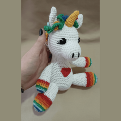 Unicornio ARCOIRIS/Apego amigurumi 0+ en internet