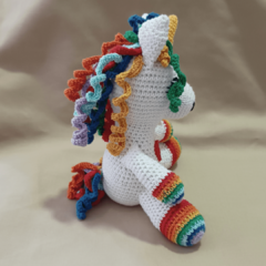 Unicornio ARCOIRIS/Apego amigurumi 0+ - tienda online