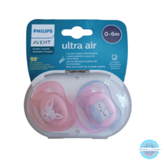 Chupetes AVENT Ultra AIR x 2 (0-6m) Estampado